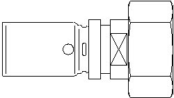 Прессовое соединение с накидной гайкой Oventrop (никелированое)
