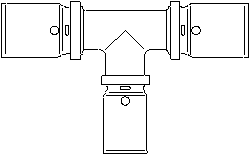Прессовый тройник с уменьшенным отводом Oventrop