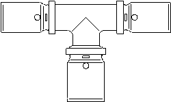 Прессовый тройник с уменьшенным отводом и проходом Oventrop