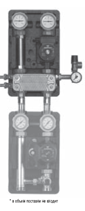 Насосная группа с разделительным теплообменником и насосом с бронзовым корпусом (разделительный контур)